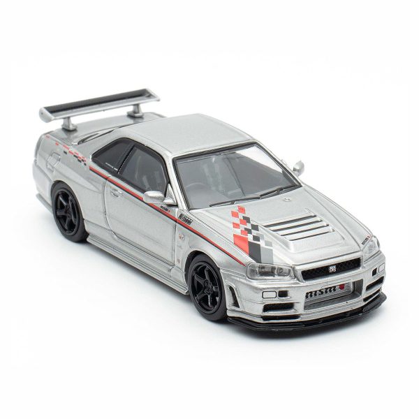 نیسان اسکای لاین GT-R R34 نیسمو R-Tune نقره ای 1:64 اینو