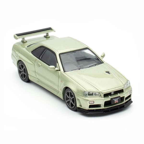 نیسان اسکای لاین GT-R R34 وی اسپک II 1:64 نور میلنیوم جید اینو