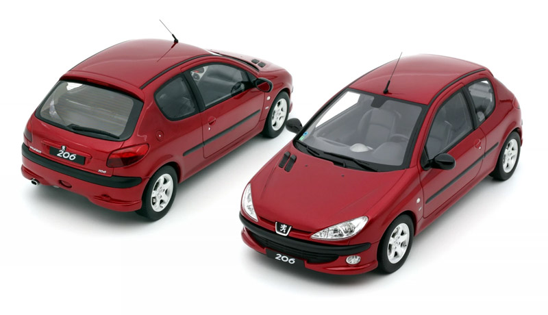 پژو 206 S16 1999 قرمز 1:18 اوتو