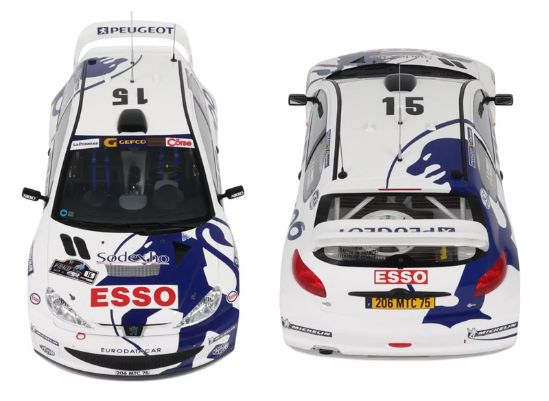 پژو 206 WRC tour de corse 1999 سفید 1:18 اوتو