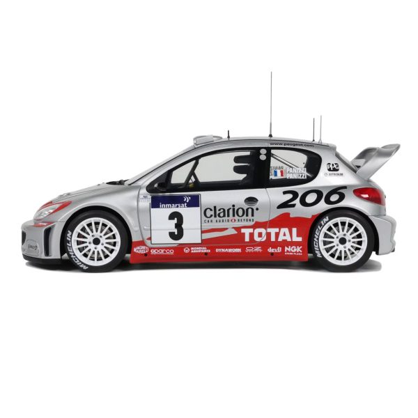 پژو 206 WRC tour de corse 2002 نقره ای 1:18 اوتو