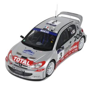 پژو 206 WRC tour de corse 2002 نقره ای 1:18 اوتو