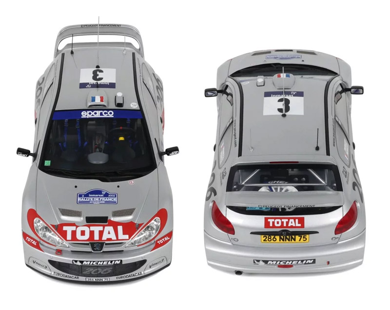 پژو 206 WRC tour de corse 2002 نقره ای 1:18 اوتو