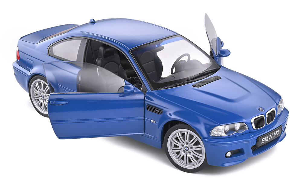 ماکت ب ام و M3 E46 مقیاس 1:18 رنگ آبی لاگونا از برند سولیدو Solido