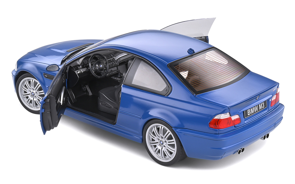 ماکت ب ام و M3 E46 مقیاس 1:18 رنگ آبی لاگونا از برند سولیدو Solido