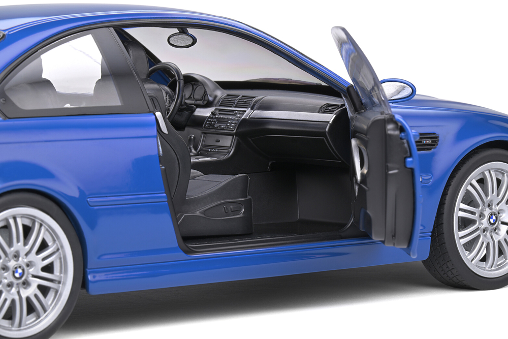ماکت ب ام و M3 E46 مقیاس 1:18 رنگ آبی لاگونا از برند سولیدو Solido