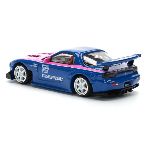 ماکت Pop Race 1:64 Mazda RX-7 (FD3S) RE-Amemiya آبی/صورتی