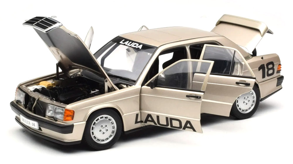ماکت مرسدس بنز 190E 2.3-16 W201 نیکی لائودا 1984 1:18 از برند اتوآرت Autoart