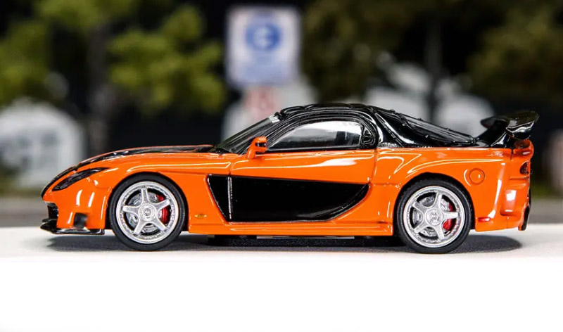 مزدا RX-7 veilside نارنجی fast and furious tokyo drift 1:64 تایم میکرو