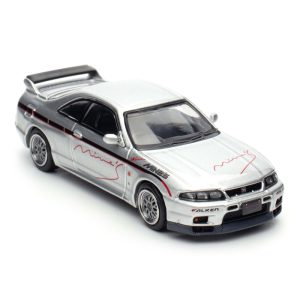 ماکت نیسان اسکای لاین GT-R R33 تیوینگ ماینز (Mine's) رنگ نقره‌ای مقیاس 1:64 از اینو 64 Inno64