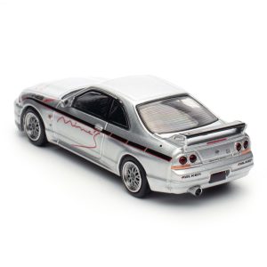 ماکت نیسان اسکای لاین GT-R R33 تیوینگ ماینز (Mine's) رنگ نقره‌ای مقیاس 1:64 از اینو 64 Inno64