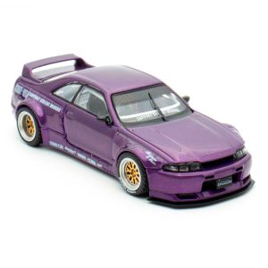 ماکت نیسان اسکای لاین GT-R R33 تیوینگ راکت بانی Rocket bunny پاندم Pandem رنگ بنفش مقیاس 1:64 از اینو 64 Inno64