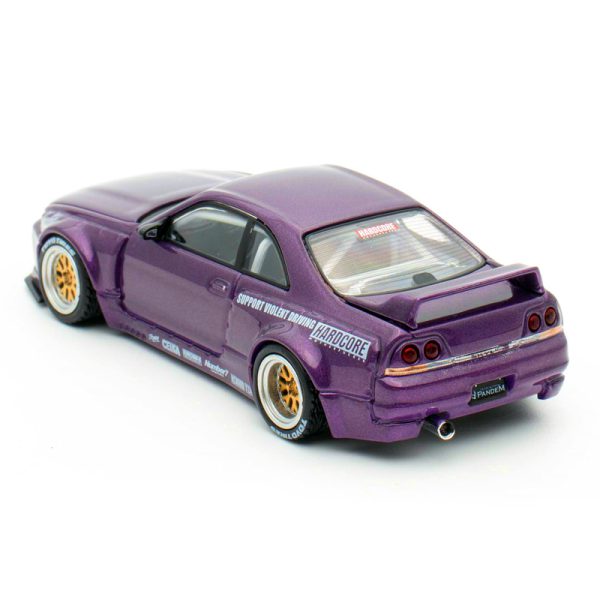 ماکت نیسان اسکای لاین GT-R R33 تیوینگ راکت بانی Rocket bunny پاندم Pandem رنگ بنفش مقیاس 1:64 از اینو 64 Inno64