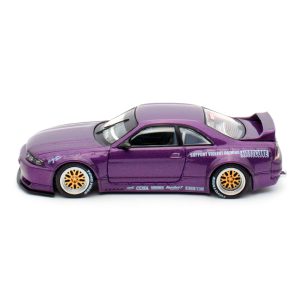 ماکت نیسان اسکای لاین GT-R R33 تیوینگ راکت بانی Rocket bunny پاندم Pandem رنگ بنفش مقیاس 1:64 از اینو 64 Inno64