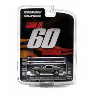 ماکت فورد موستانگ النور 1967 فیلم Gone in 60 Seconds رنگ خاکستری مقیاس 1:64 از گرین لایت GreenLight