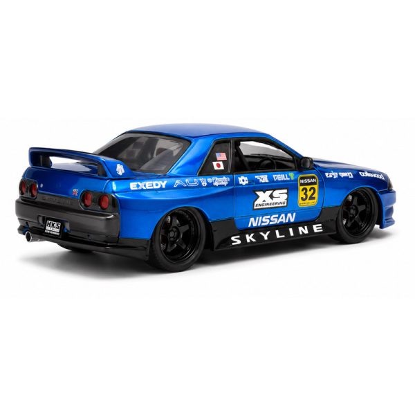 ماکت نیسان اسکای‌لاین GT-R R32 آبی متالیک Option D مقیاس 1:18 از Jada Toys