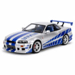 ماکت نیسان اسکای‌لاین GT-R R34 برایان Fast & Furious مقیاس 1:18 از جادا تویز Jada Toys