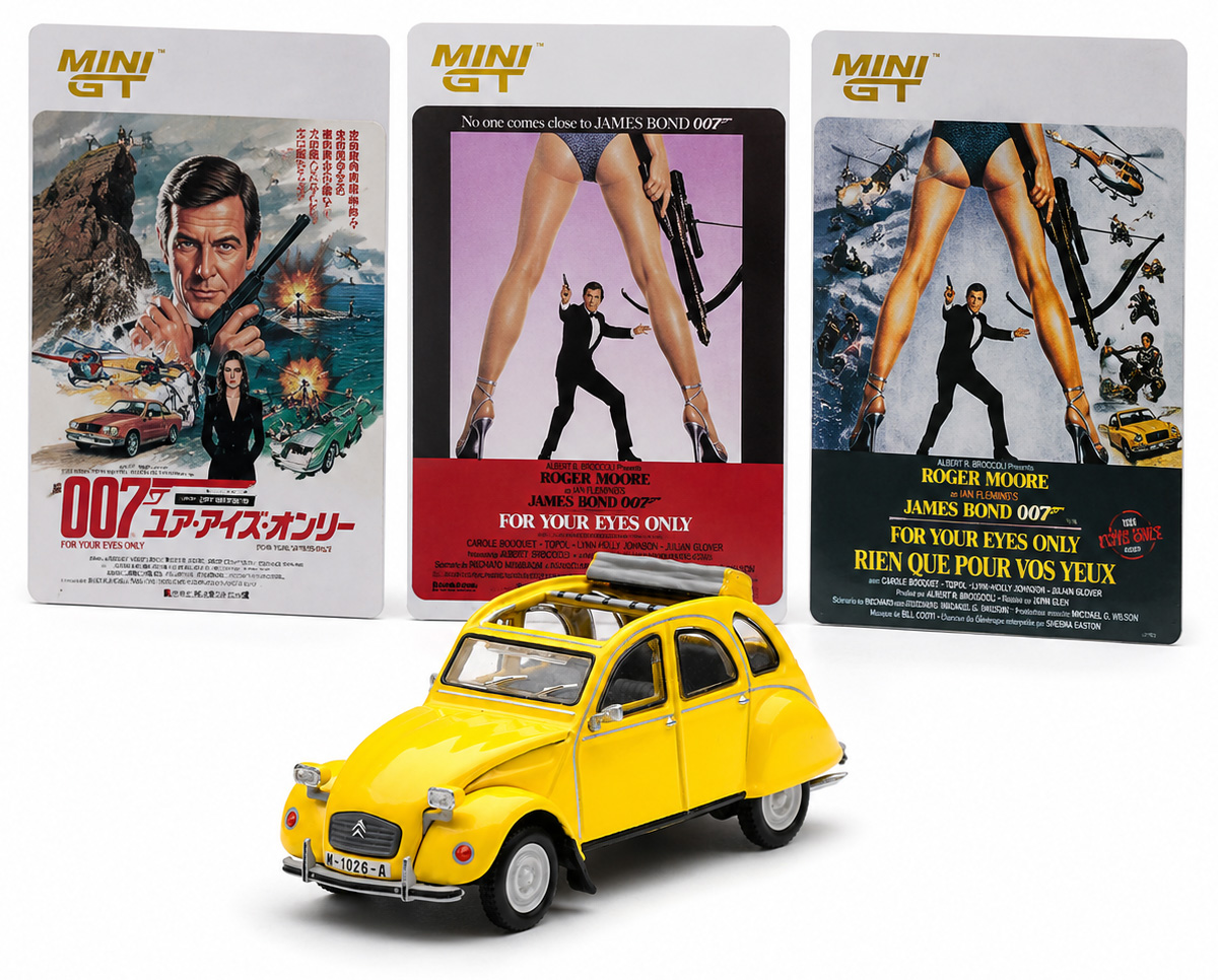 ماکت سیتروئن 2CV جیمز باند For Your Eyes Only مقیاس 1:64 از مینی جی تی Mini GT