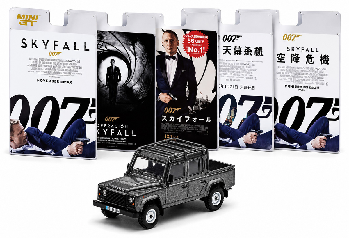 ماکت لندروور دیفندر 110 Crew Cab جیمز باند Skyfall مقیاس 1:64 از مینی جی تی Mini GT