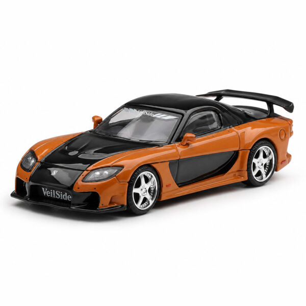ماکت مزدا RX-7 VeilSide Fortune هان – Tokyo Drift رنگ نارنجی/مشکی مقیاس 1:64 از مینی جی تی Mini GT
